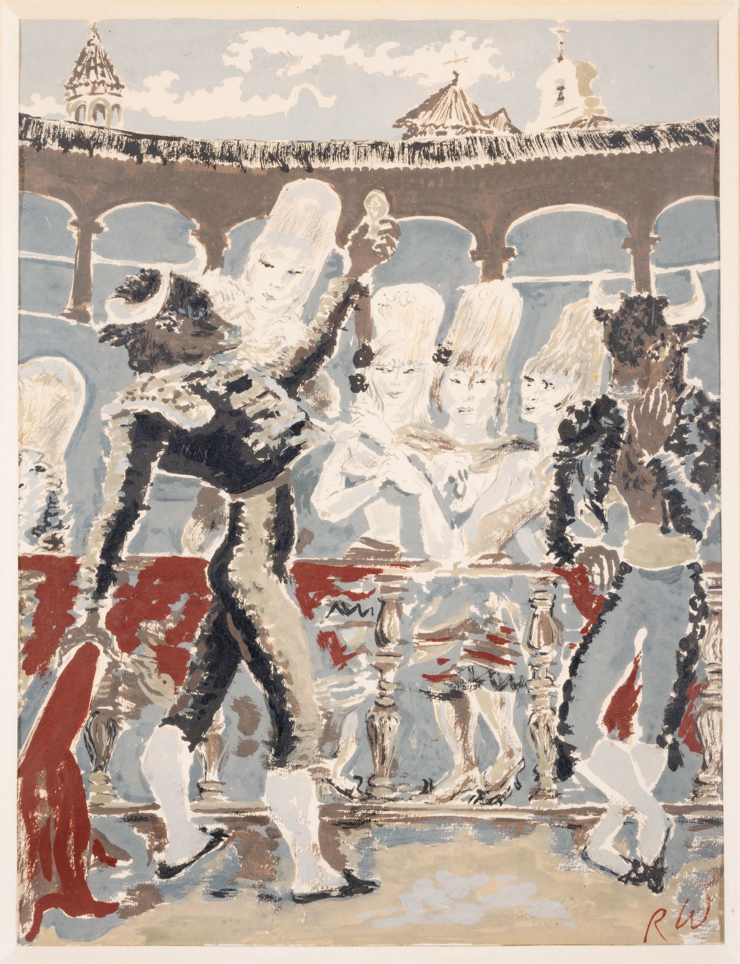 Null 罗杰-威尔德(1894-1987)
球 
水墨和水粉画，右下角有文字说明。 
尺寸：29 x 22 cm (视图)