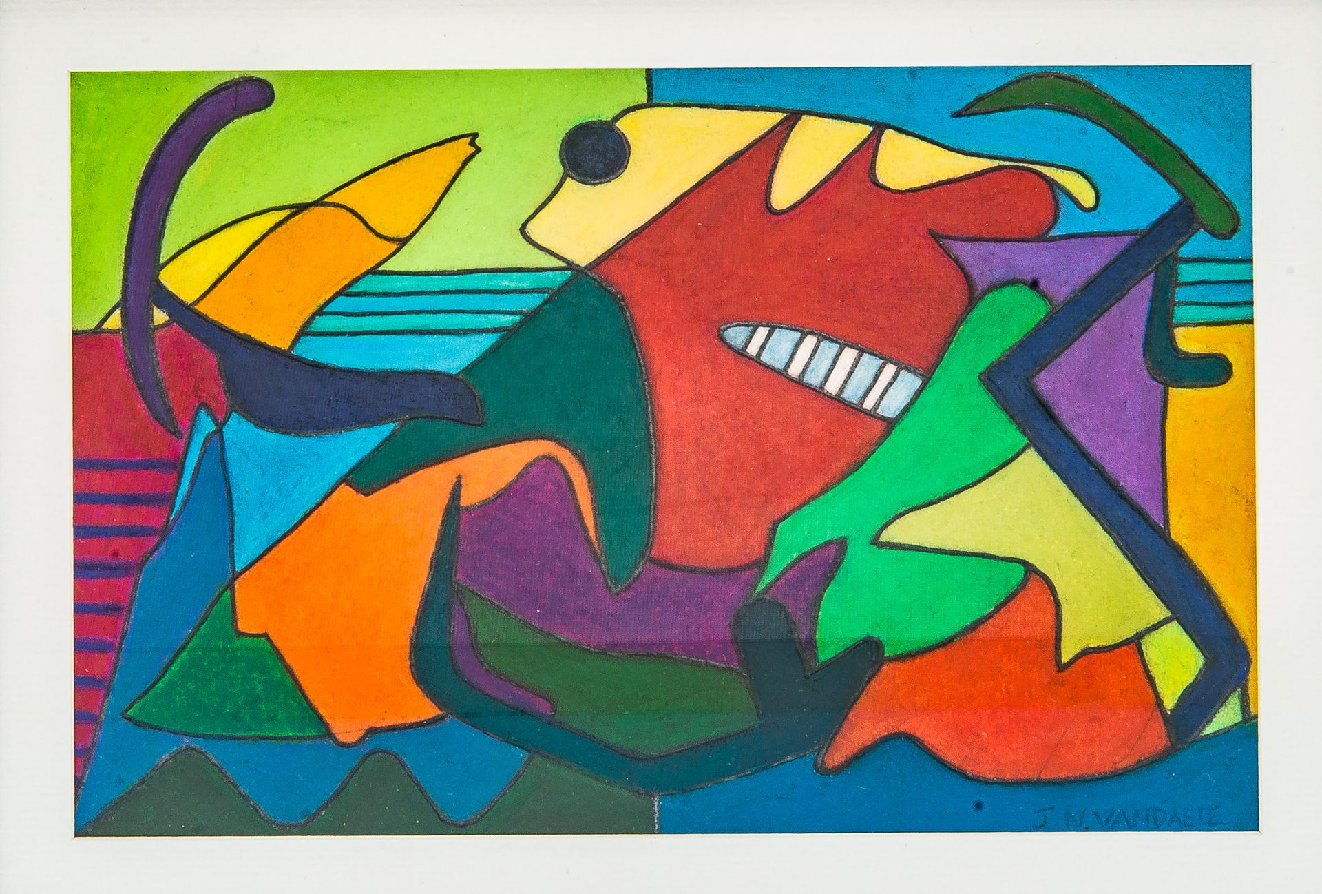 Null 让-诺埃尔-范达莱 (1952) 
美国抽象（第52号），2008年
水墨、水彩和彩色铅笔，右下角有签名。
尺寸：11 x 17 cm

附有Chri&hellip;