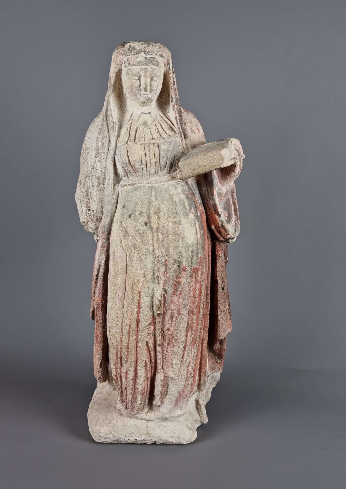 Null Saint in stone from France. H : 52 cm