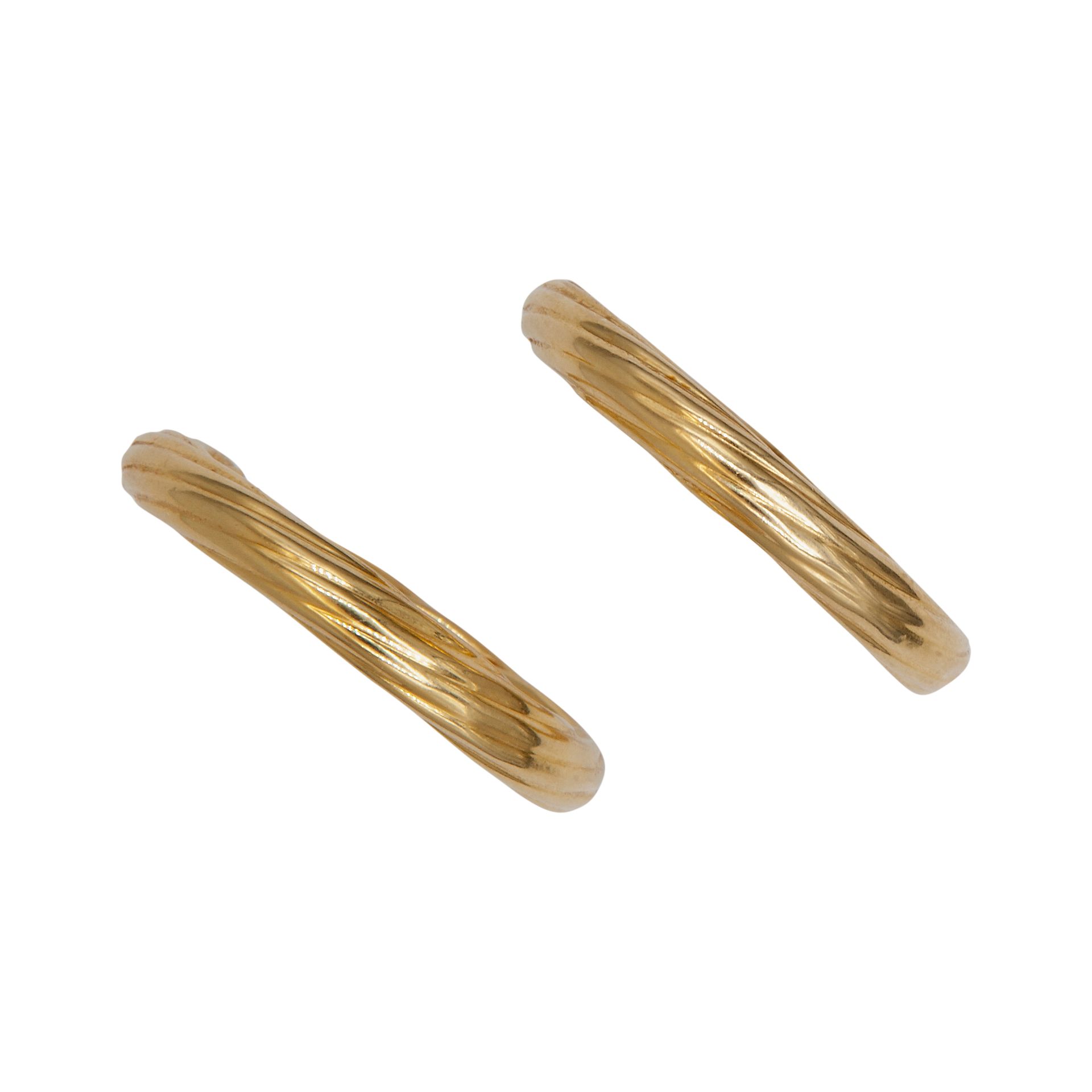 Null 18kt yellow gold round earrings. Total weight 12.20 gr