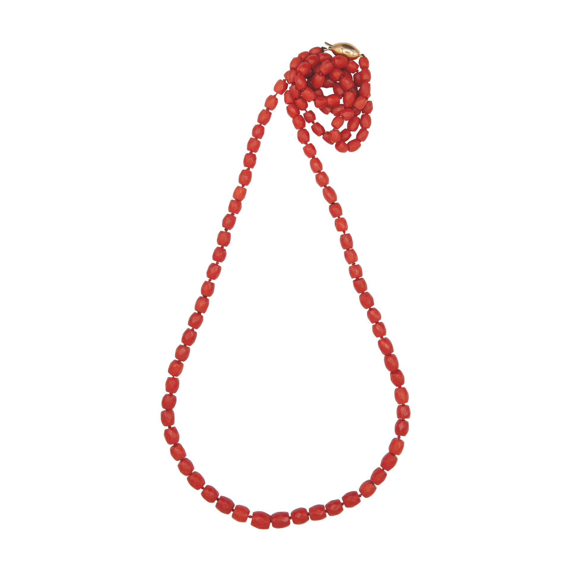 Null Coral necklace with 18kt gold closure. Lenght 80 cm, diameter 5 mm. Total w&hellip;