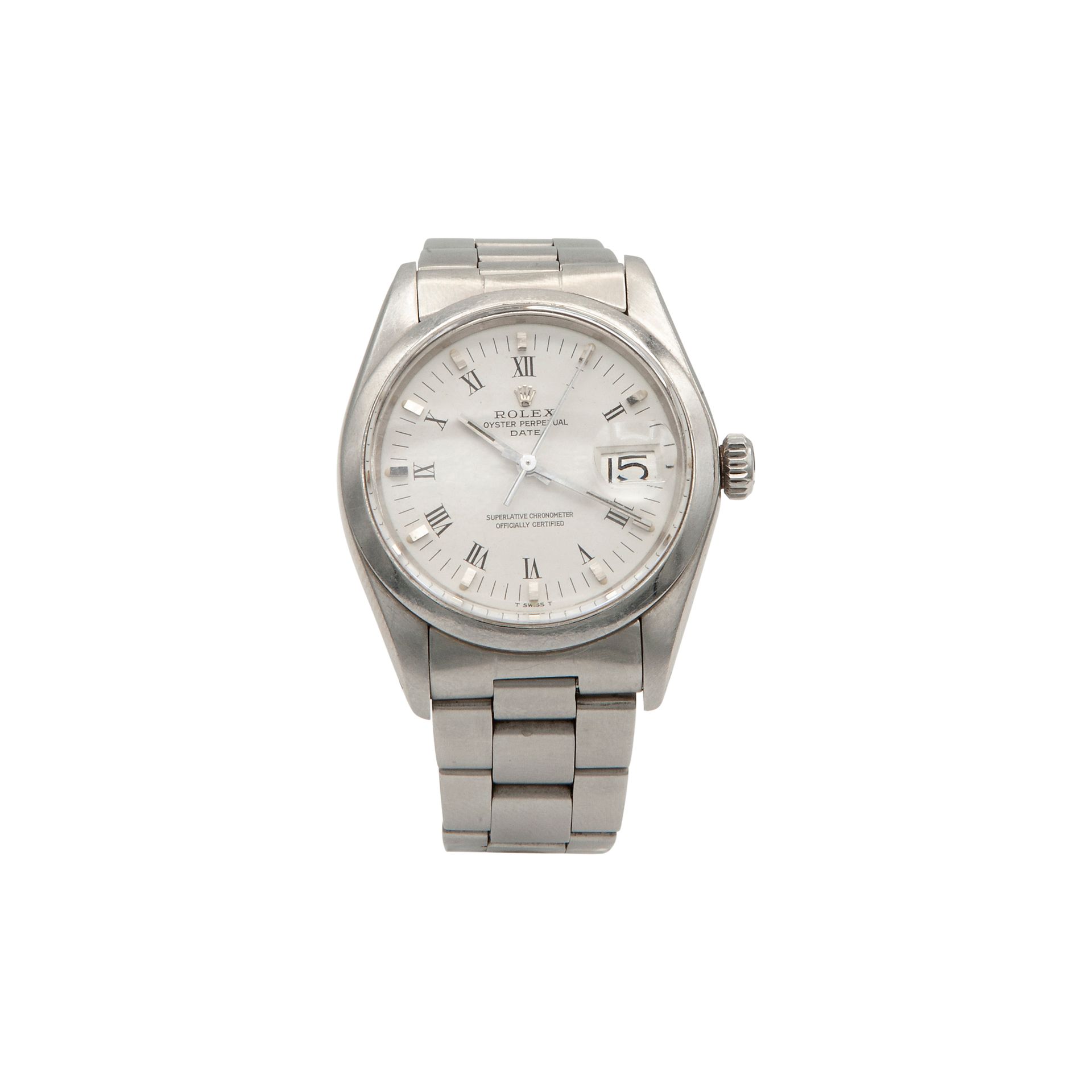 Null Rolex Date wristwatch in steel, case diameter 34 mm; Year 1976; golden dial&hellip;