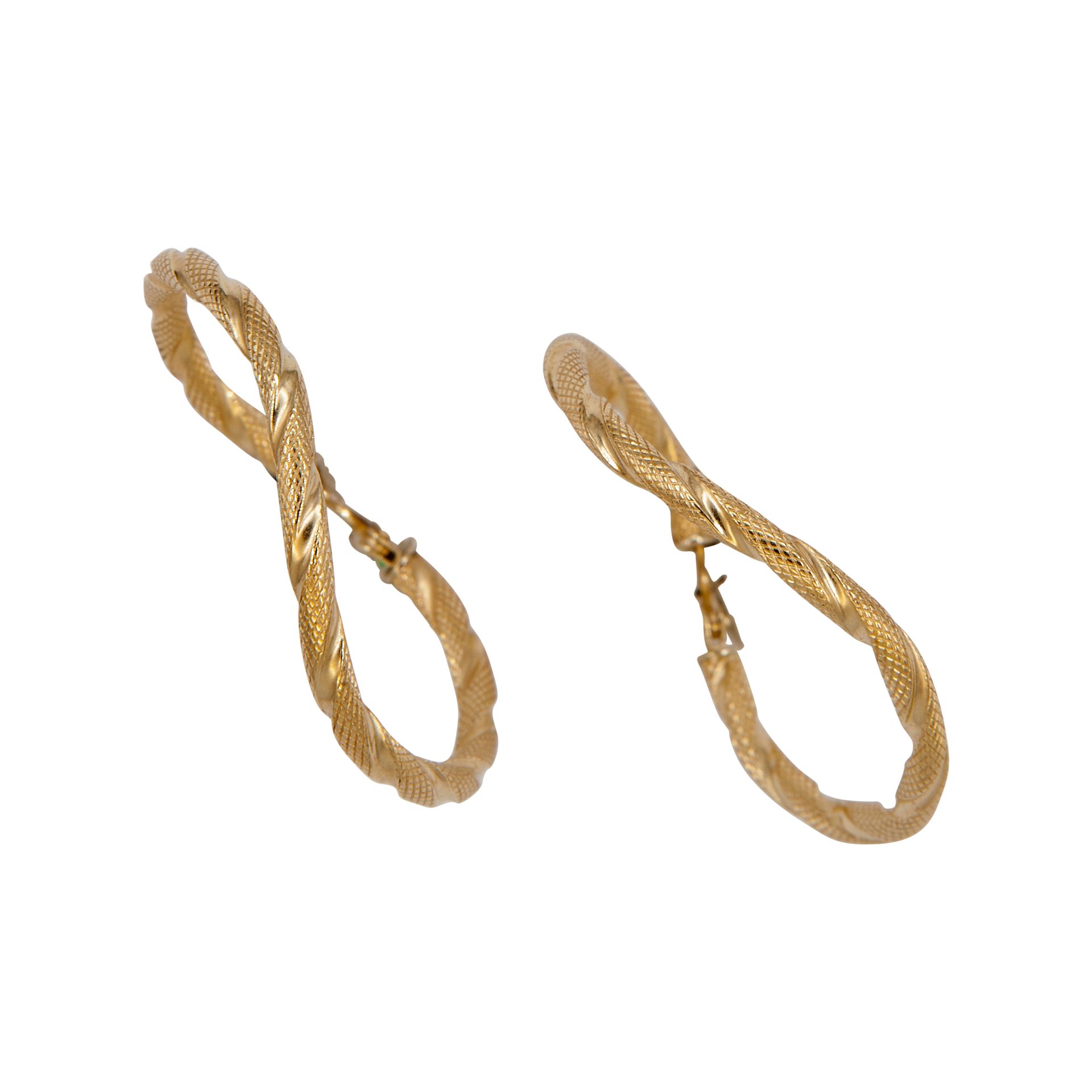 Null 18kt yellow gold round earrings. Total weight 4.30 gr