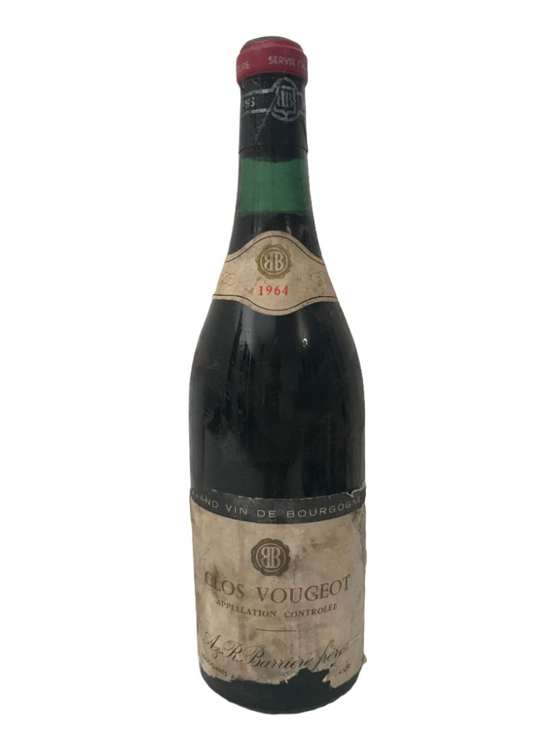 Null 1 Botella CLOS DE VOUGEOT (Barrière) 1964 - Belle