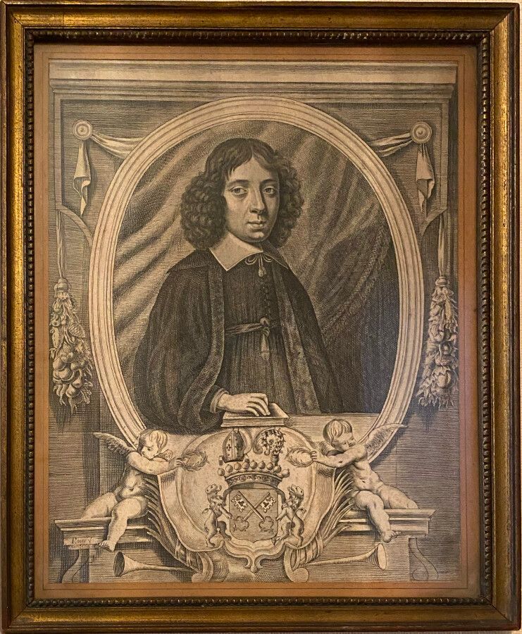 Null Deux GRAVURES en noir représentant des portraits dans des ovales, François &hellip;