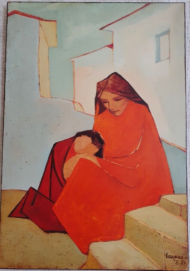 Null MARIO VARGAS (1928-2017)

Mère et son enfant dans des escaliers

Peinture e&hellip;