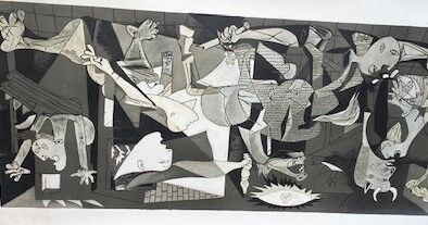 D'APRÈS PABLO PICASSO (1881-1973) 
Reproduction de Guernica 
En feuille