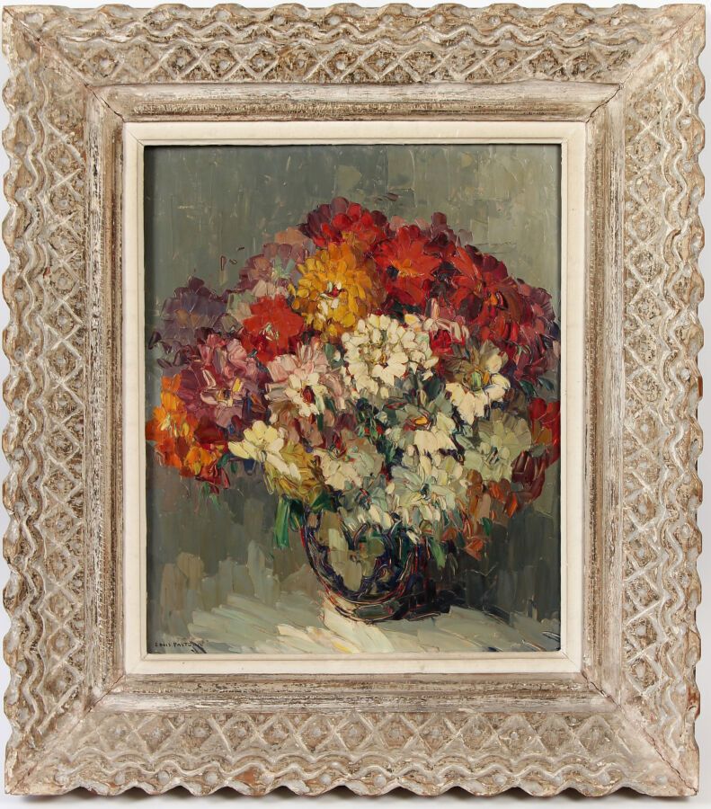 Null 路易斯-帕斯图尔(1876-1948)

花瓶中的花束

左下角有签名的板上油画

高度46厘米 - 宽度37.5厘米