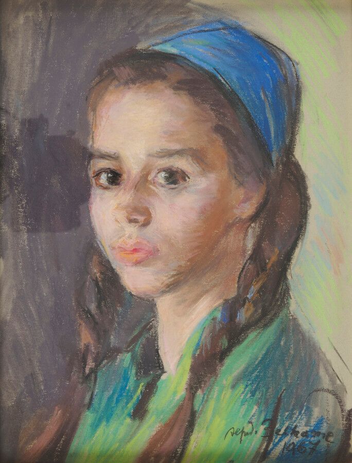 Null ALFREDO BELTRAME (XXe SIÈCLE)

Portrait de jeune fille au bandeau bleu

Pas&hellip;