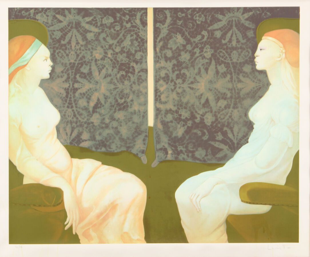 D'APRÈS LÉONOR FINI (1907-1996) 
Le wagon (deux femmes assises) 
Lithographie en&hellip;