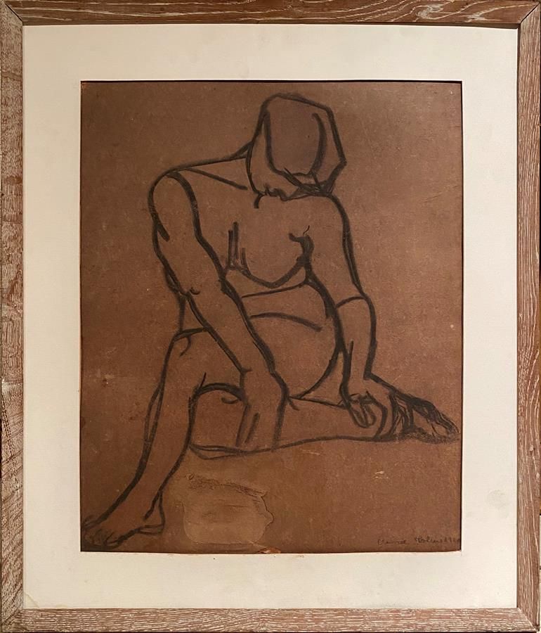 Null [不来]

艾梅-马丁(1899-1995)

女性裸体

纸上炭笔画，右下方有签名和日期1910年

事故（湿度）

高度53厘米 - 宽度43厘米