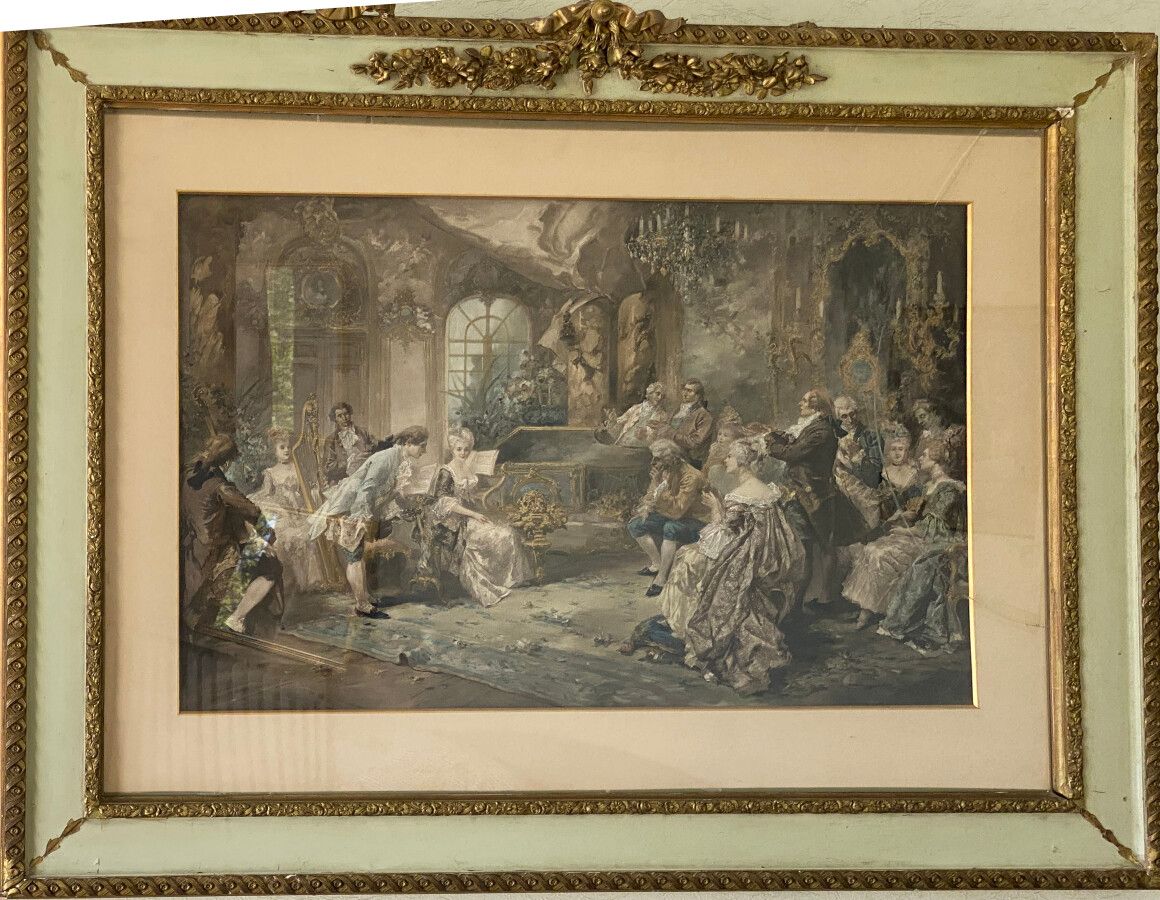 Null FRENCH SCHOOL AROUND 1900

The recital

Lithograph in colors, signed lower &hellip;