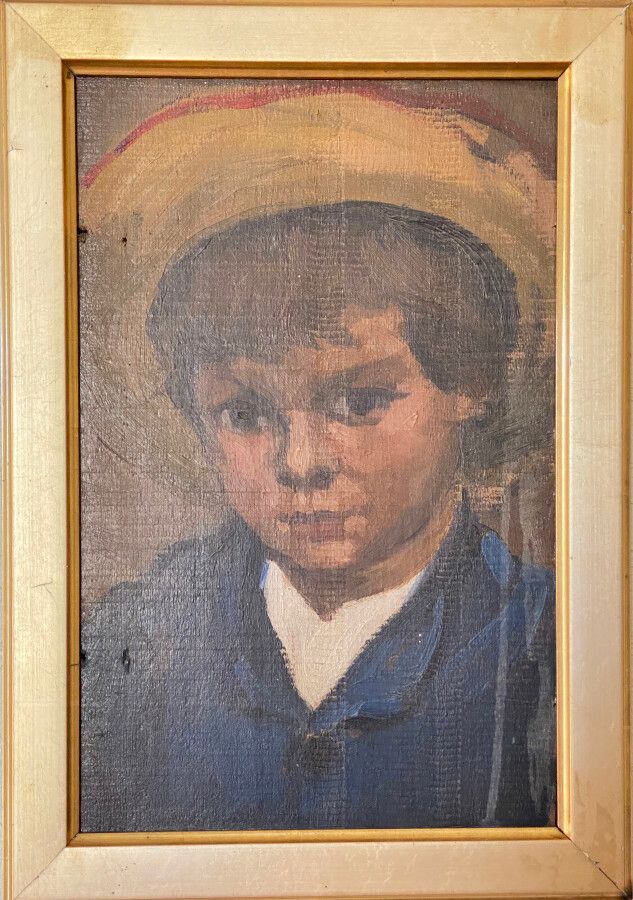 ÉCOLE FRANÇAISE DU XXe SIÈCLE 
Portrait d'André Bataille à sept ans 
Huile sur p&hellip;