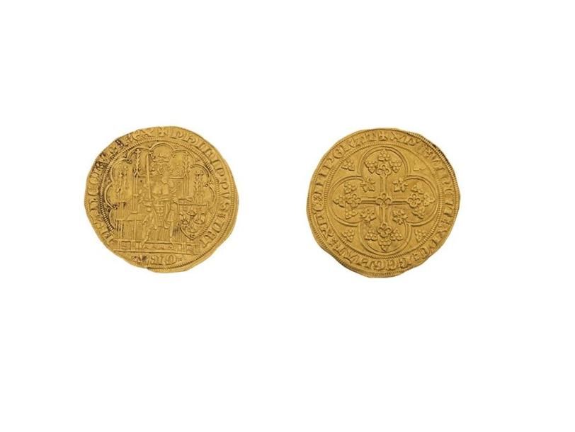 Null PHILIPPE VI (1328-1350) 
Écu d'or à chaise. D. 249. TTB à superbe