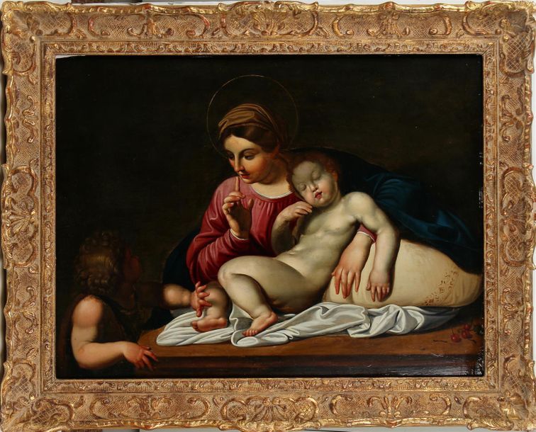 Null ÉCOLE FLAMANDE VERS 1700, SUIVEUR DE GUIDO RENI
Vierge à l'Enfant avec Sain&hellip;