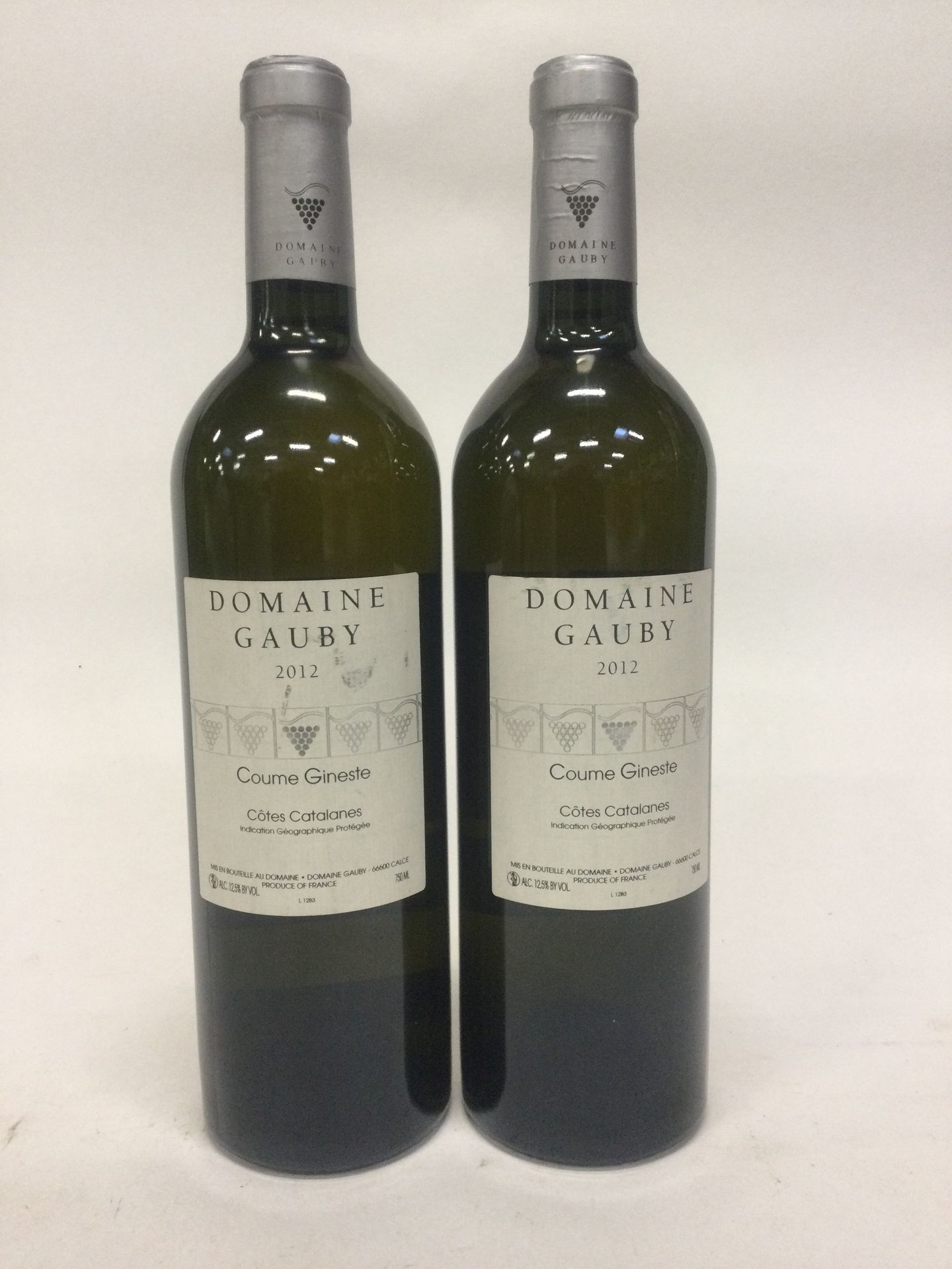 Null 2 Bouteilles COUME GINESTE domaine GAUBY côte Catalanes 2012 ( blanc )