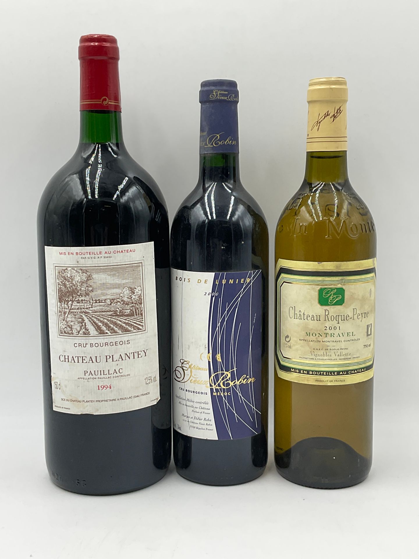 Null 拍卖品包括：1瓶Magnum Ch. PLANTEY, Pauillac cru bourgeois, red, 1994 - 1瓶Ch. VIEUX&hellip;