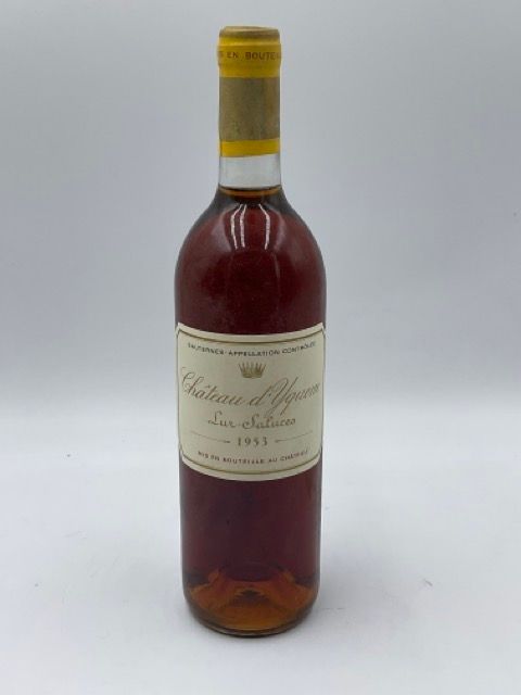 Null 1 botella CH. D'YQUEM, 1° cru supérieur Sauternes 1953