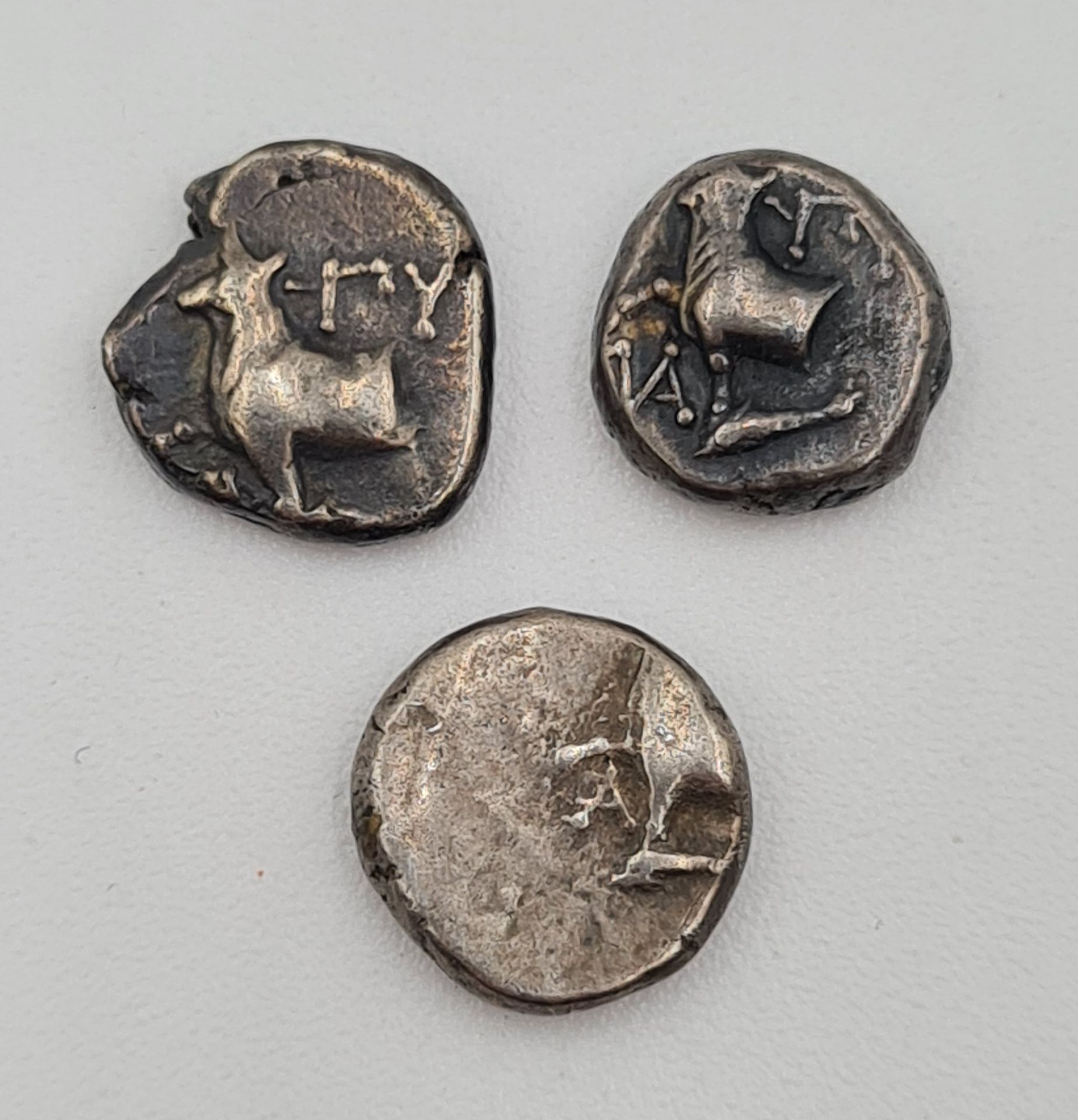 Null Lot de 3 Monnaies Grecques - THRACE - BYZANCE (416 - 357 av. J.C) - Hémidra&hellip;