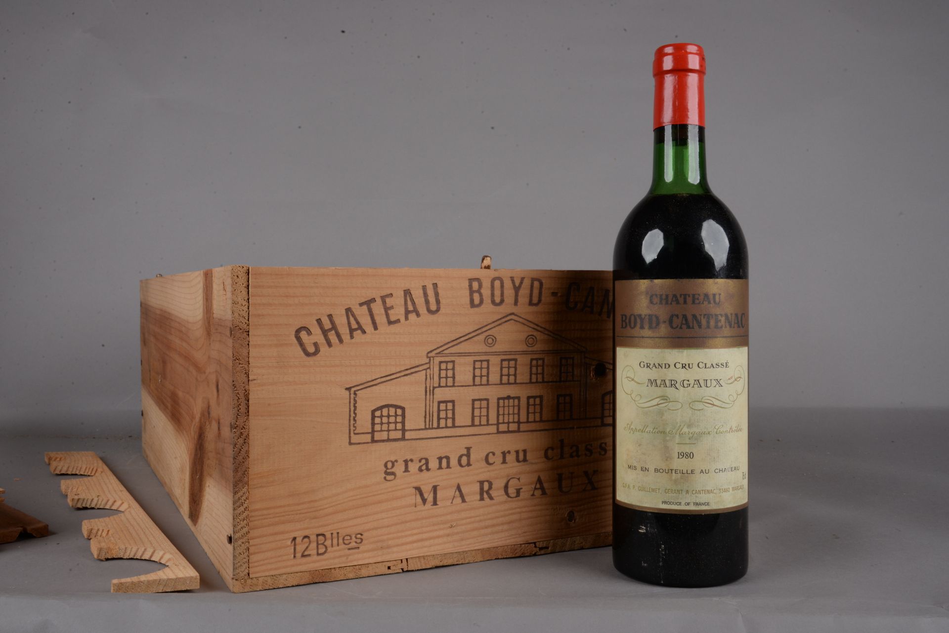 Null 12 bouteilles Château BOYD-CANTENAC, 3° cru Margaux 1980 (et, 6 TLB, 4 LB, &hellip;