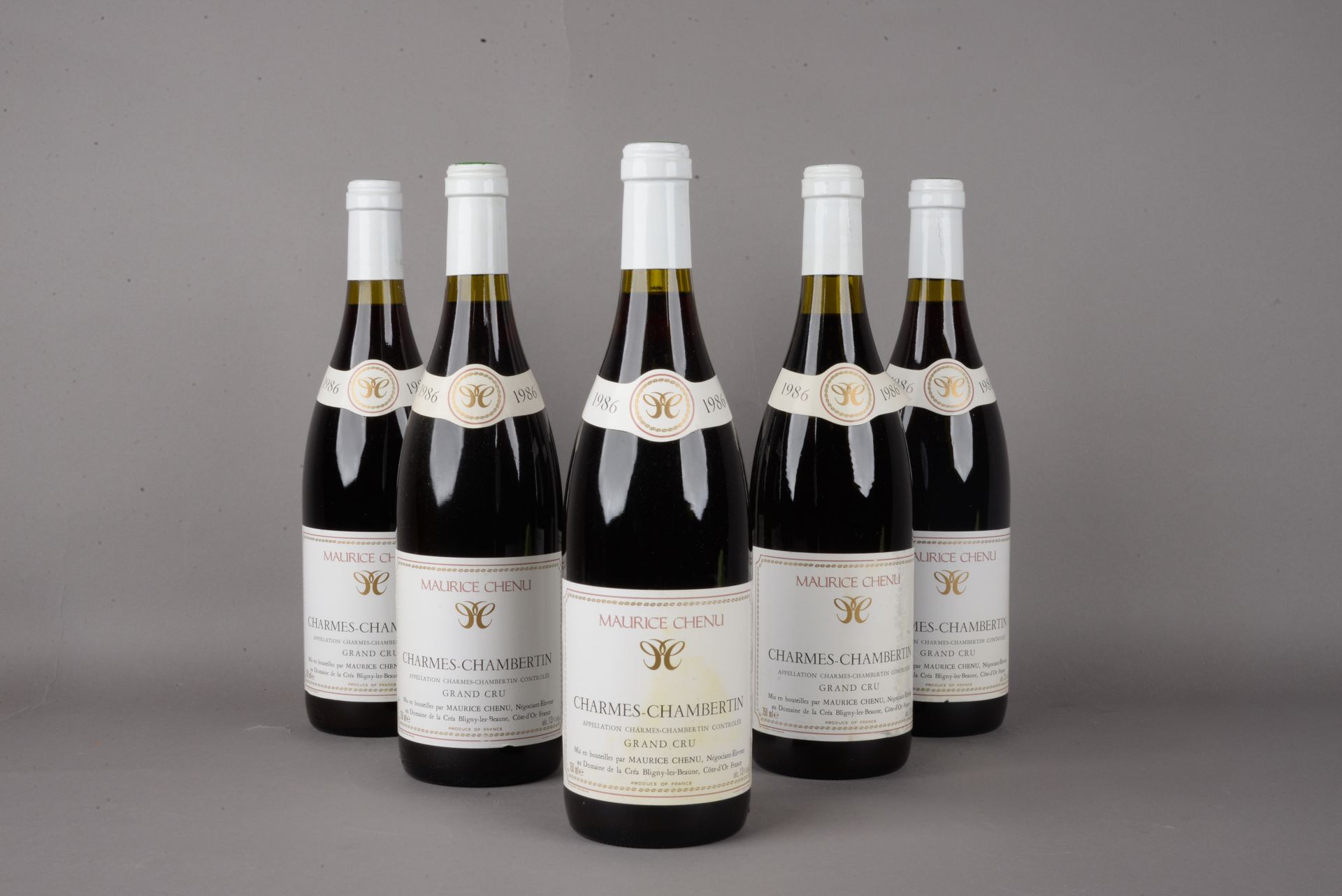 Null 6 bouteilles CHARMES-CHAMBERTIN, Maurice Chenu 1986 (2 elt)