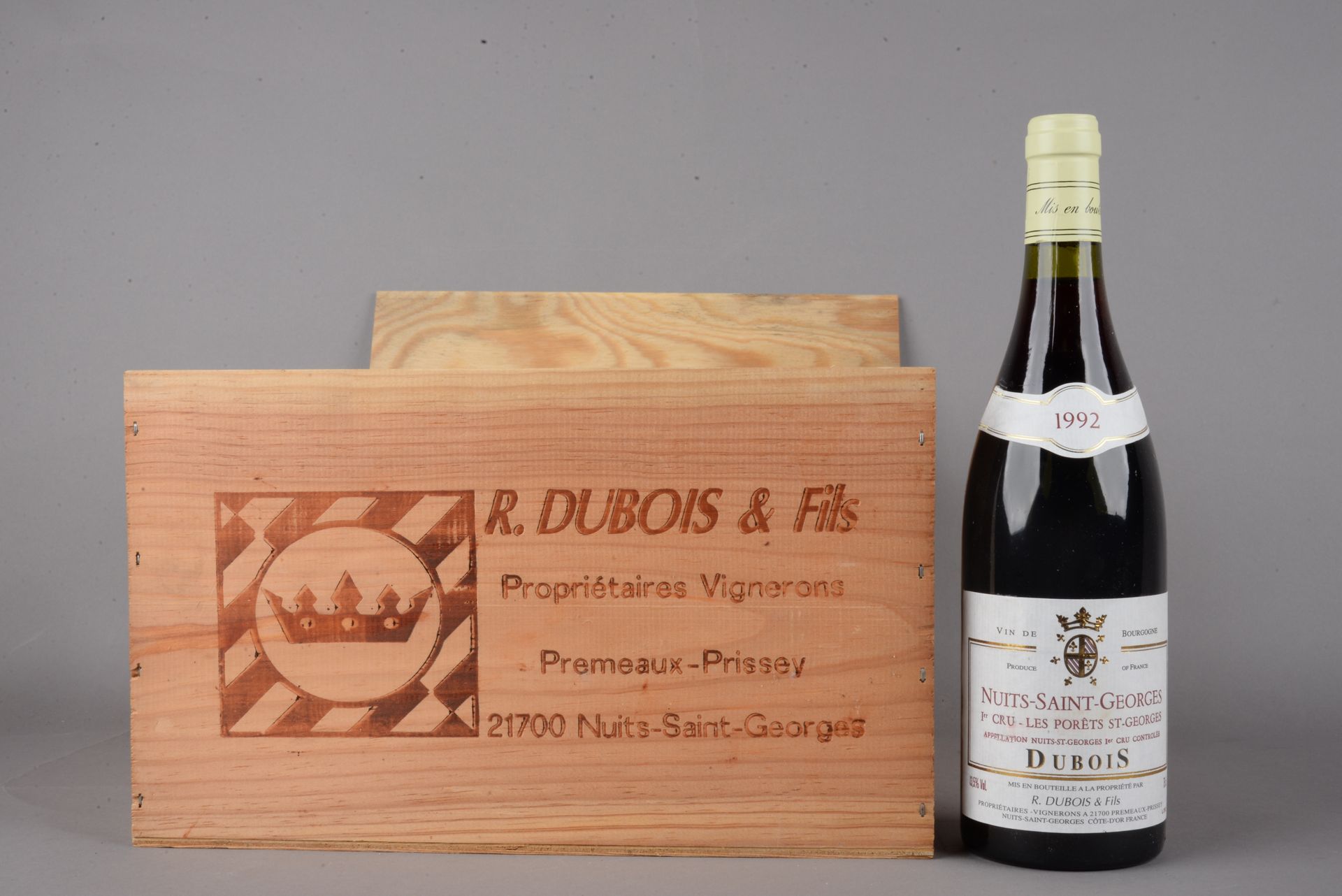 Null 6 bouteilles NUITS-ST-GEORGES "Les Porêts St-Georges 1° cru", R. Dubois 199&hellip;