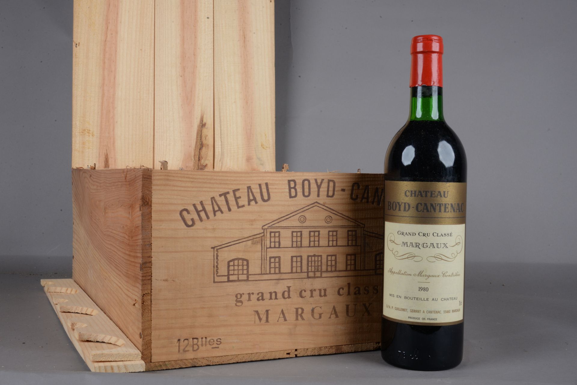Null 12 bottles Château BOYD-CANTENAC, 3° cru Margaux 1980 (etlt, etla, 1 ea, 4 &hellip;