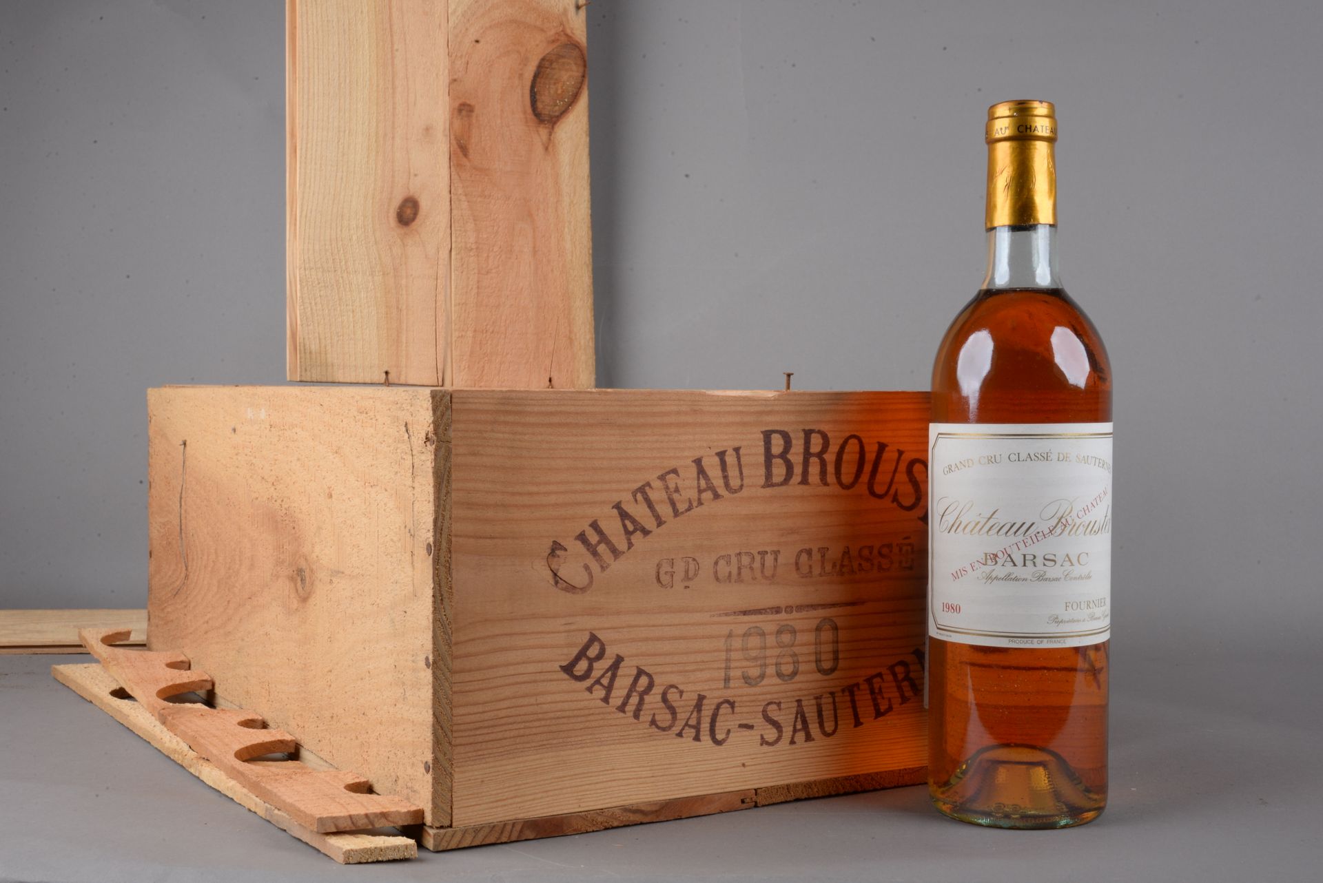 Null 12 botellas Château BROUSTET, 2° cru Barsac 1980 (es, ela, etla, 4 J, 7 TLB&hellip;