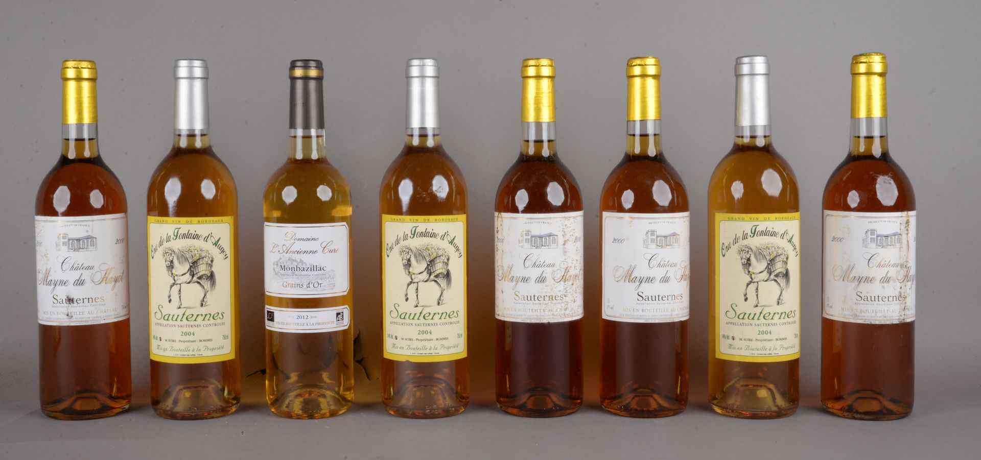 Null 7 bouteilles SAUTERNES DIVERS (elt, ela; 4 Ch. Mayne du Hayot, 3 Cru de la &hellip;