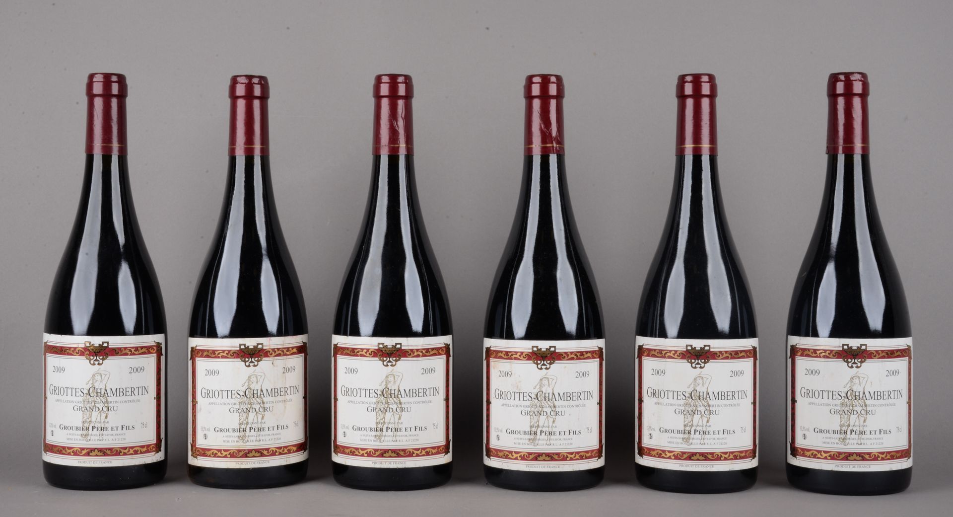 Null 6 bouteilles GRIOTTES-CHAMBERTIN Groubier PF 2009 (elt)