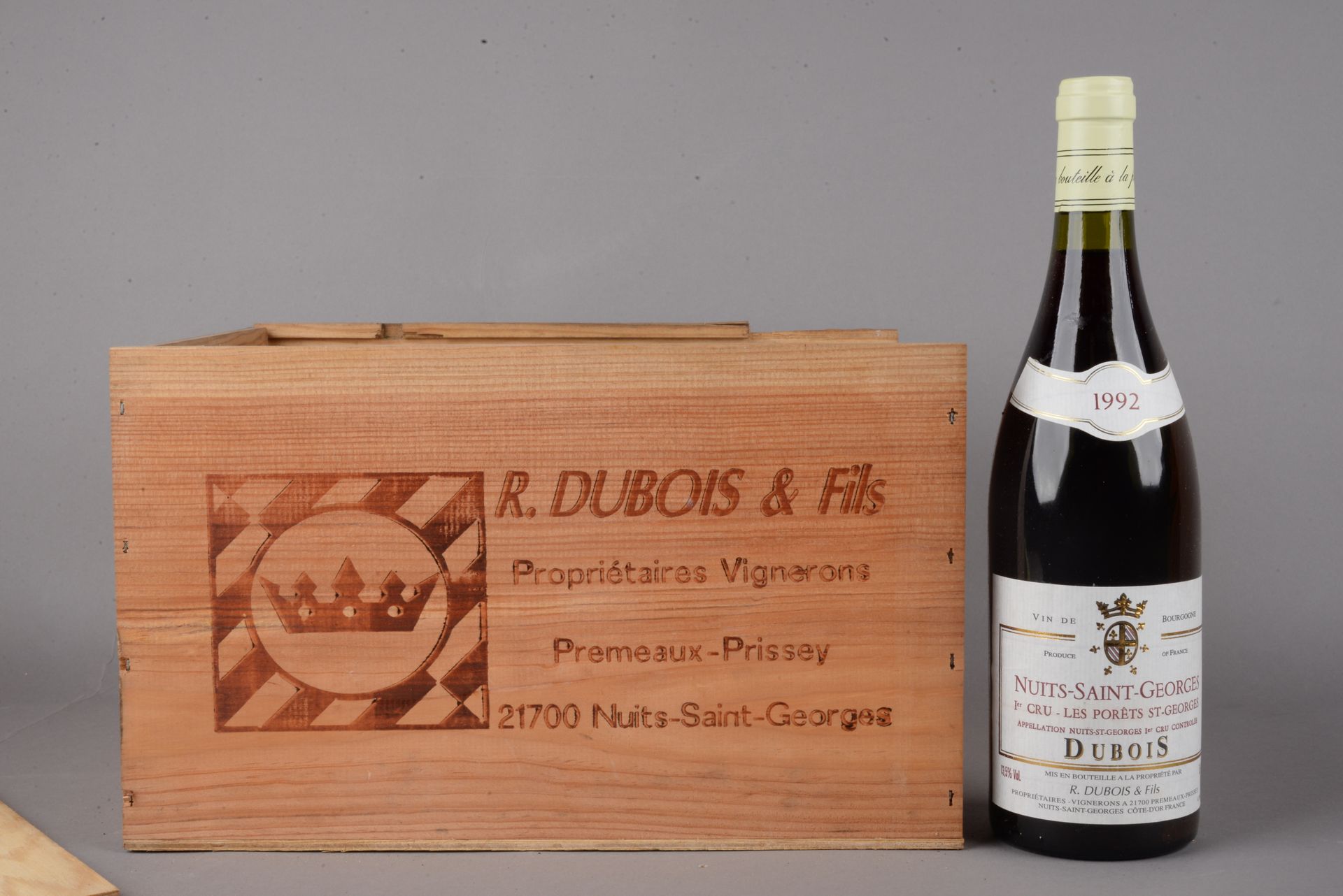 Null 6 bouteilles NUITS-ST-GEORGES "Les Porêts St-Georges 1° cru", R. Dubois 199&hellip;