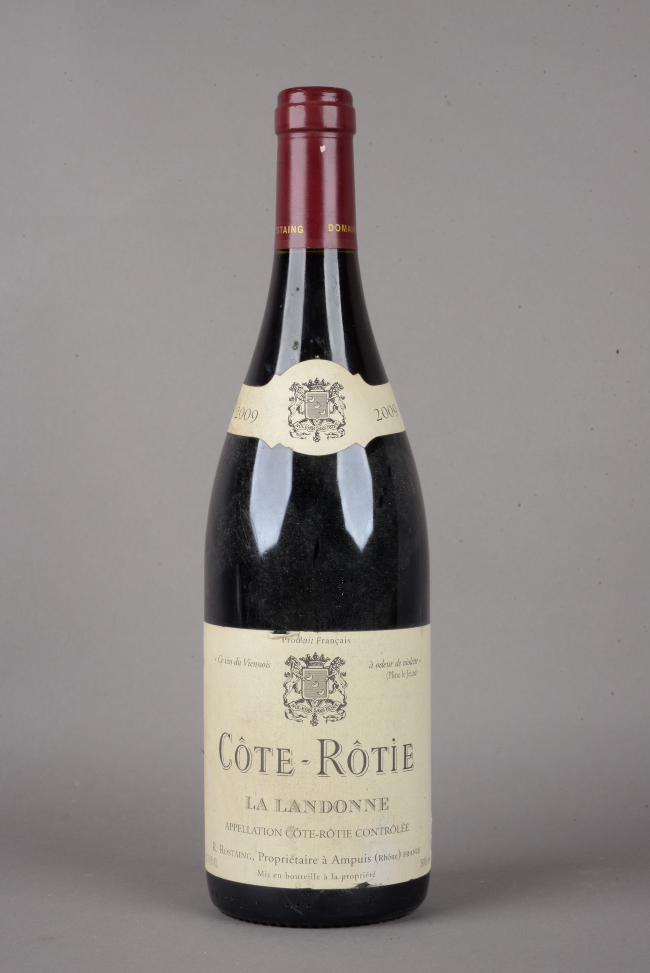Null 1 bouteille CÔTE-RÔTIE "La Landonne", 	R. Rostaing 2009 (etlt, ela)a)