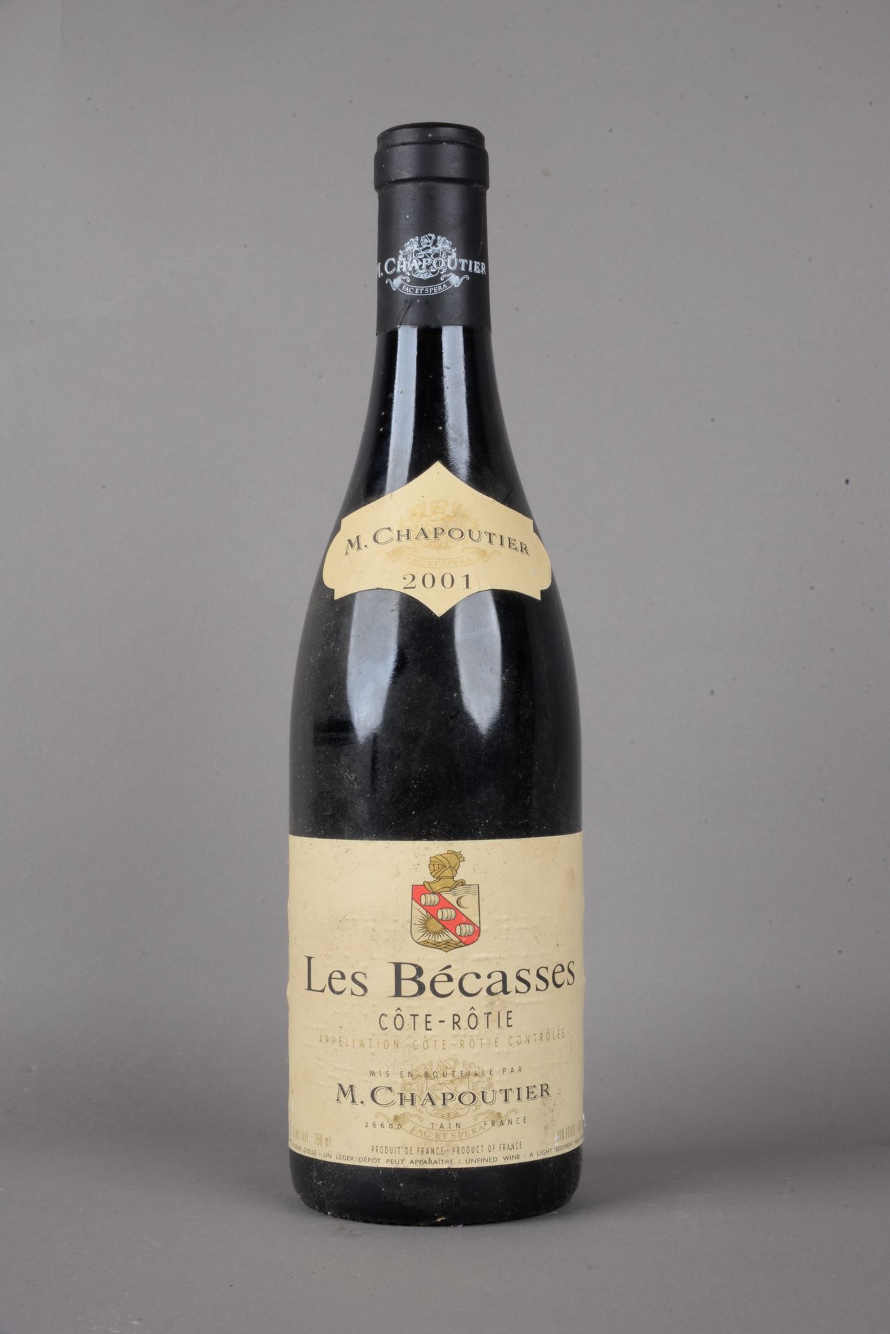 Null 1 bouteille CÔTE-RÔTIE "Les Bécasses", 	M. Chapoutier 2001 (elt)