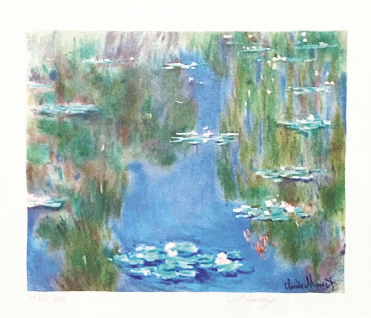 Claude Monet Lithographie signée dans la planche et contresignée par JP Lacaze N&hellip;