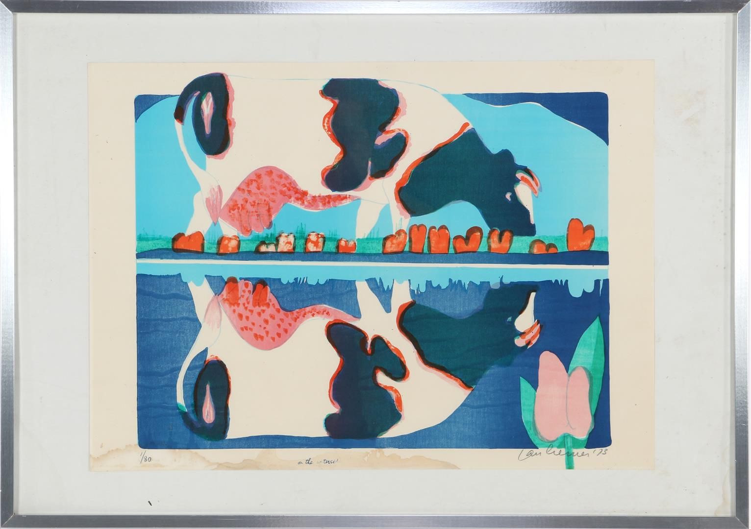 Jan Cremer 扬-克雷默 (1940-)

在水源地，1973年的彩色石版画，1/80，52x66厘米