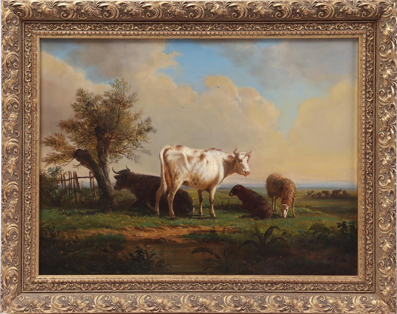 Victor de Grailly Victor de Grailly (1804-1889)

Landscape with cattle at a fenc&hellip;