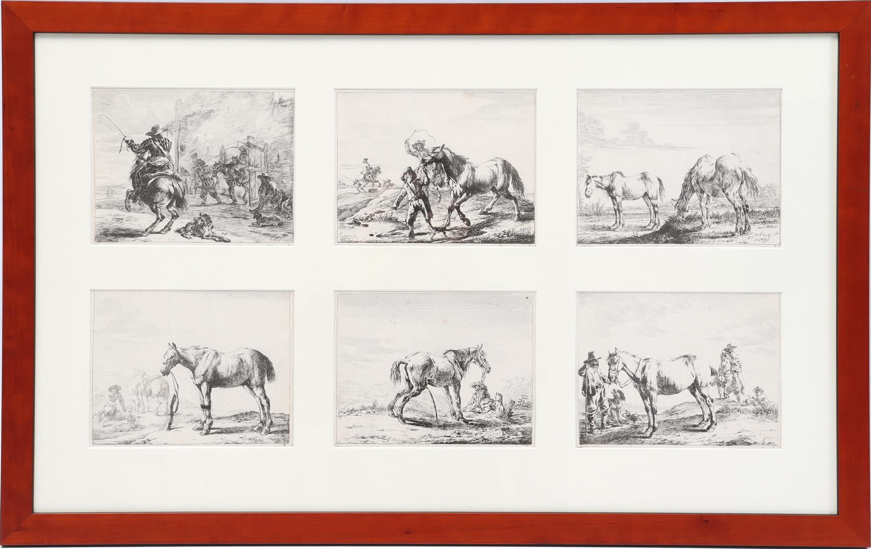 Dirck Stoop Dirck Stoop (1618-1686)

6 engravings with horses in a frame, each 1&hellip;
