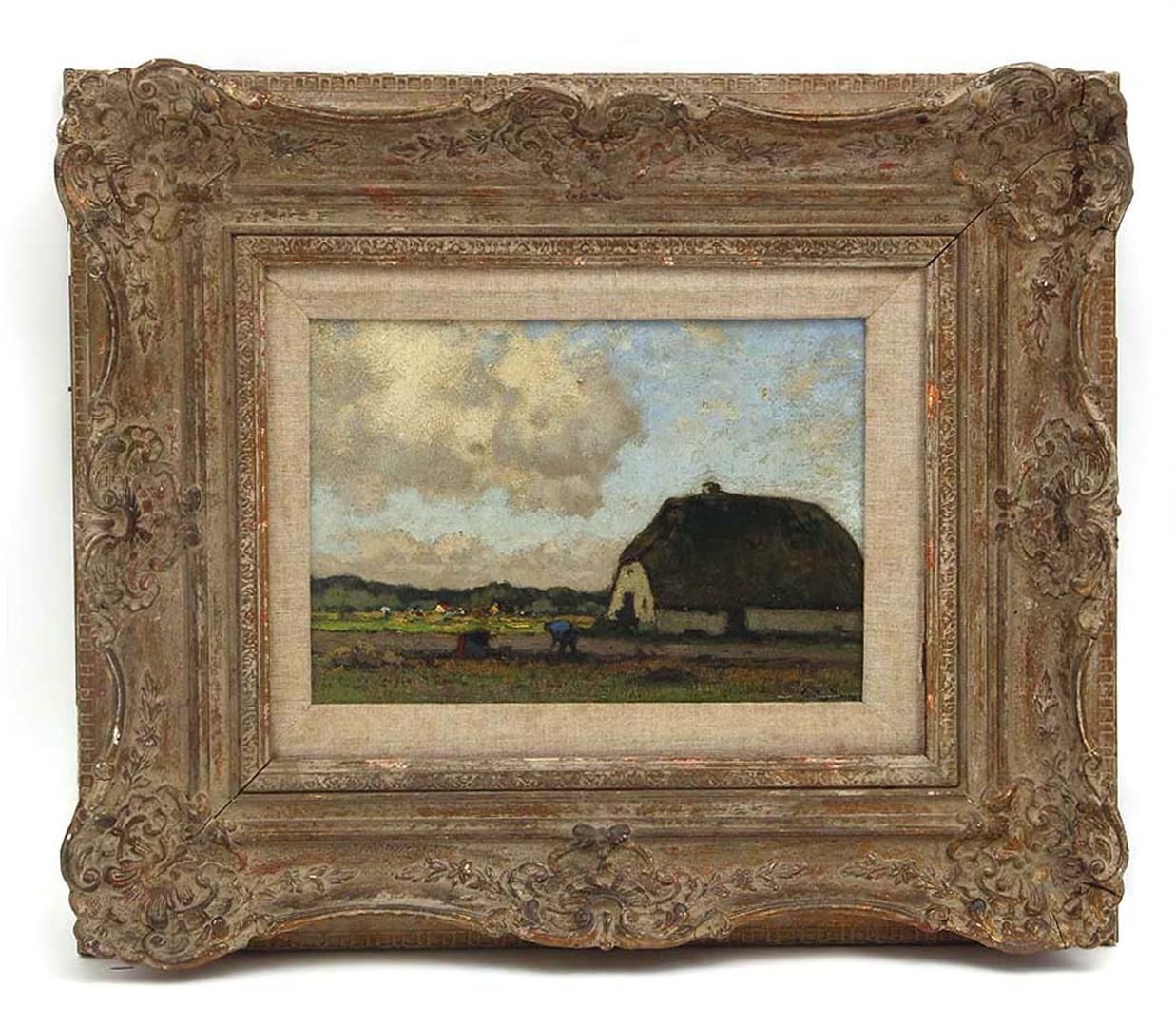 Cornelis Kuypers 科内利斯-库珀斯 (1864-1932)

农场上的人物，面板23x33厘米