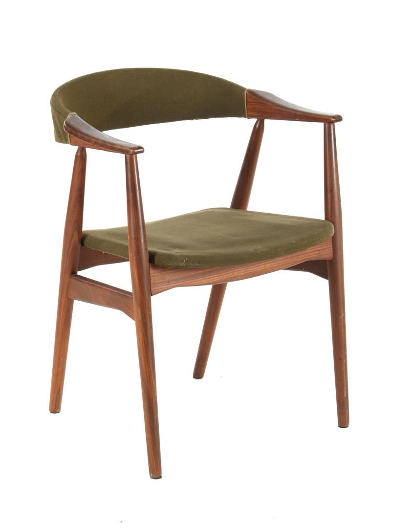 Theo Harlev Theo Harlev

Teak armchair with green upholstery, design T.H.Harlev &hellip;