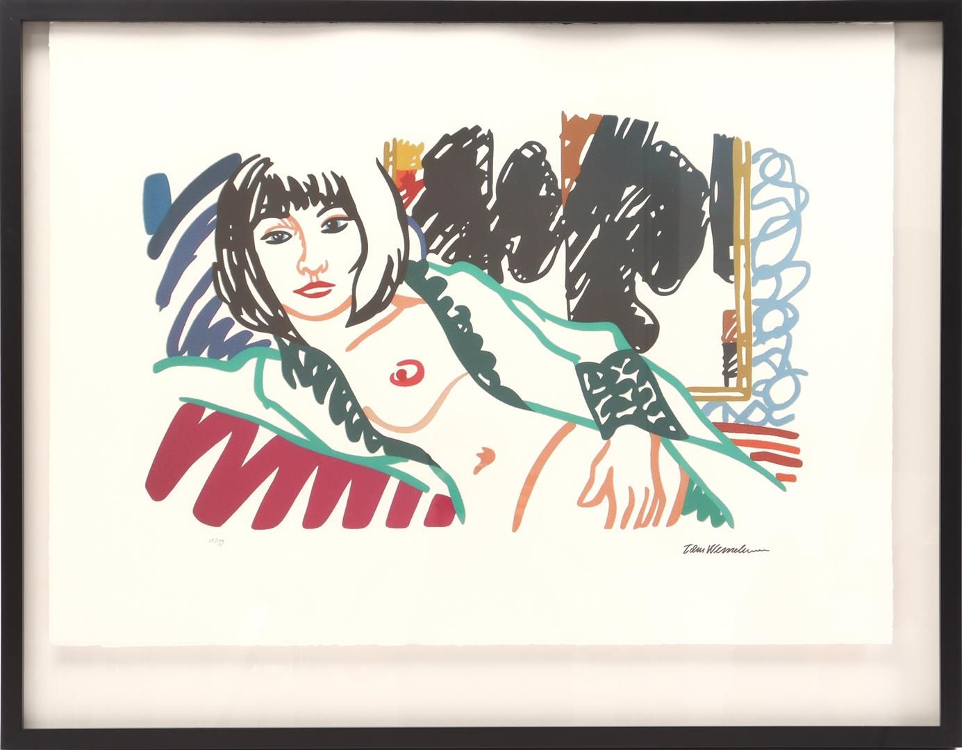 TOM WESSELMANN Tom Wesselmann (1913-2004)

裸体构图，彩色石版画26/199，58x76厘米，外部尺寸68x87厘米