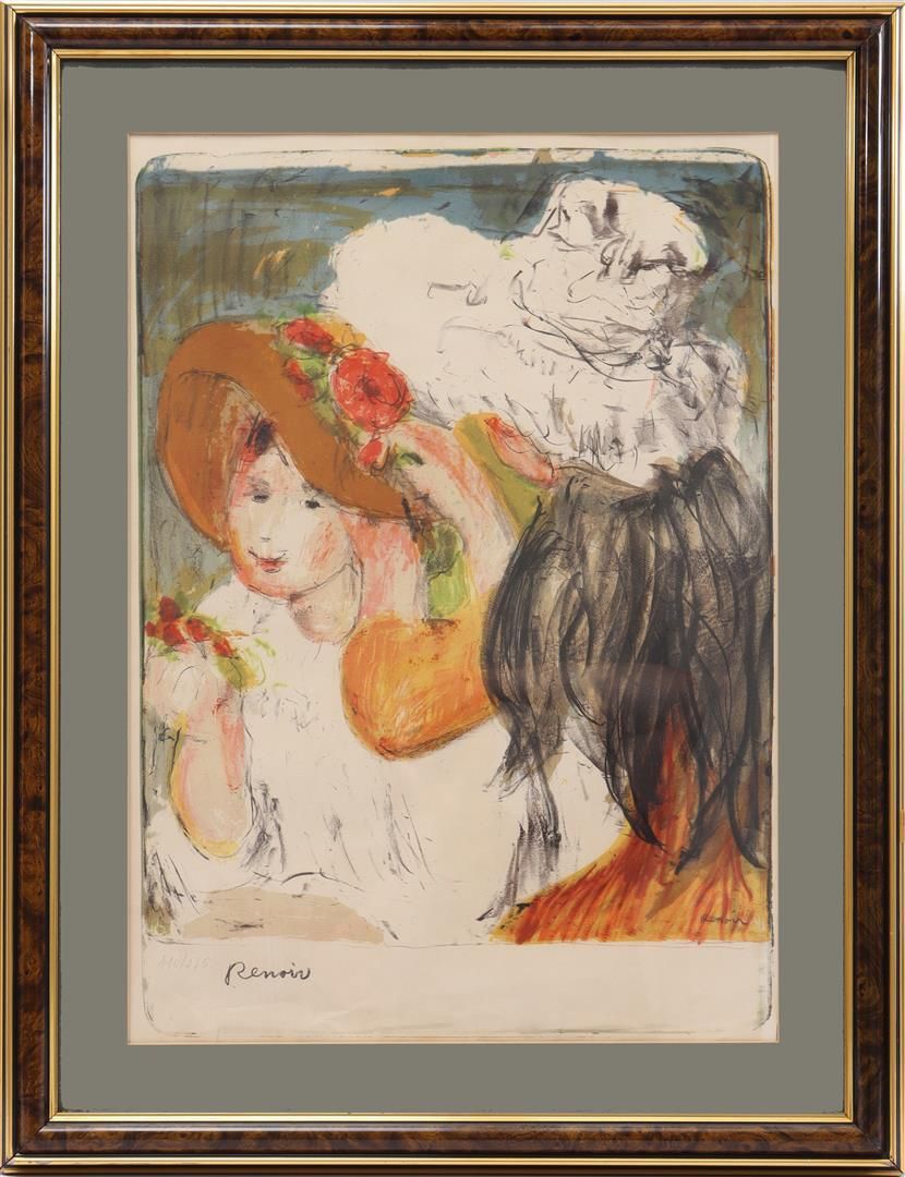 Signed Renoir (Pierre Auguste) Signiert Renoir (Pierre Auguste), 2 Frauen mit Hü&hellip;