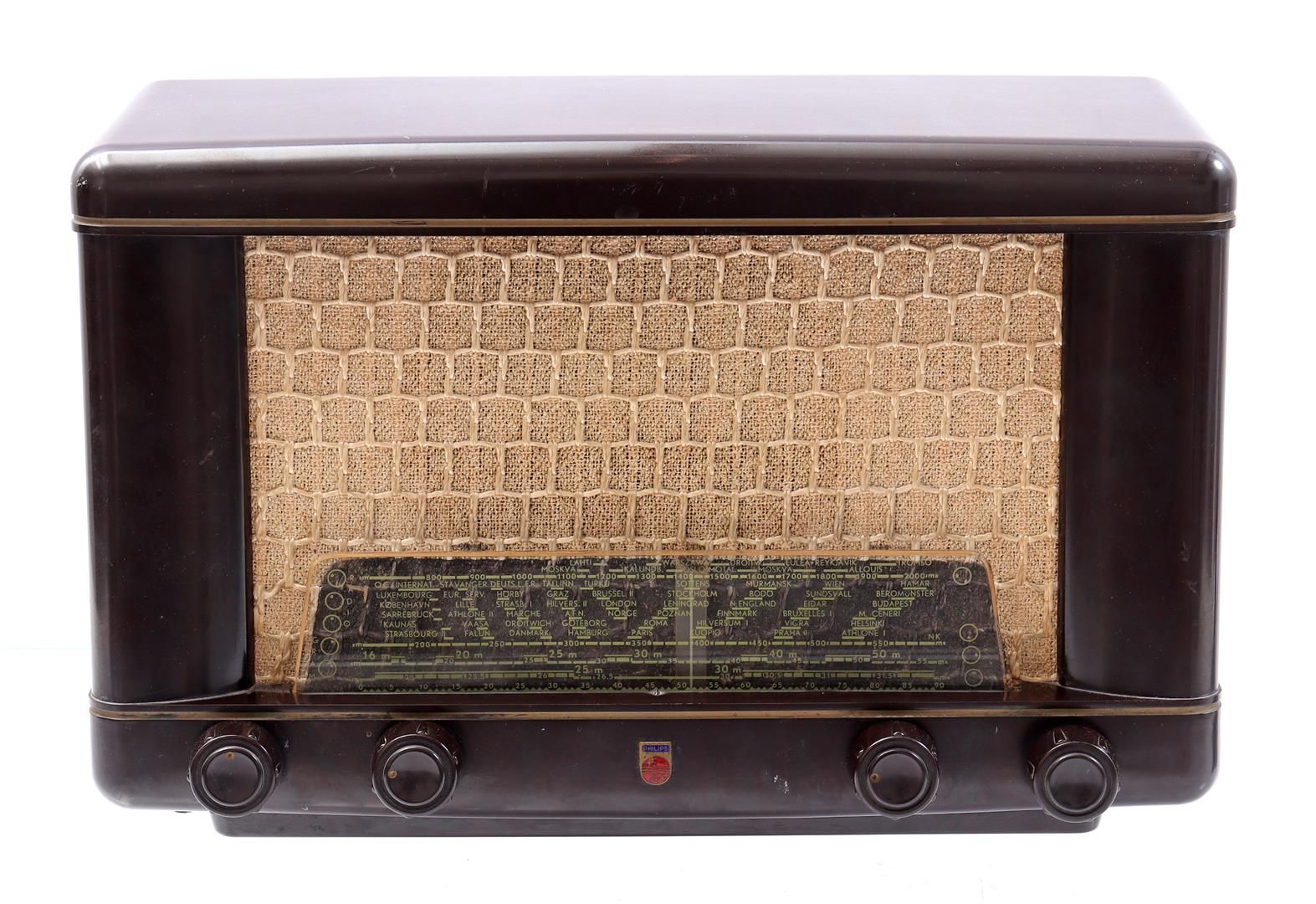 Radio Philips en mueble de baquelita, tipo BX 390 A, año…