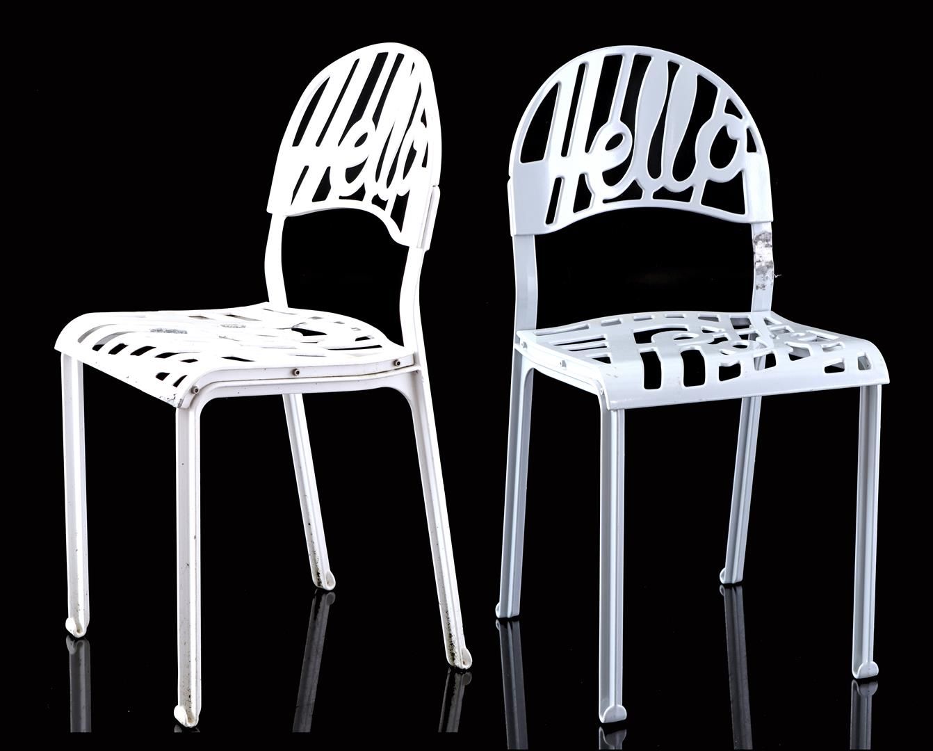 Jeremy Harvey 杰里米-哈维（1945 年）
用于室内或室外的 Pop-Art 白色和灰色漆面铝制椅子，迈克尔-杰里米-哈维设计，Artifort &hellip;
