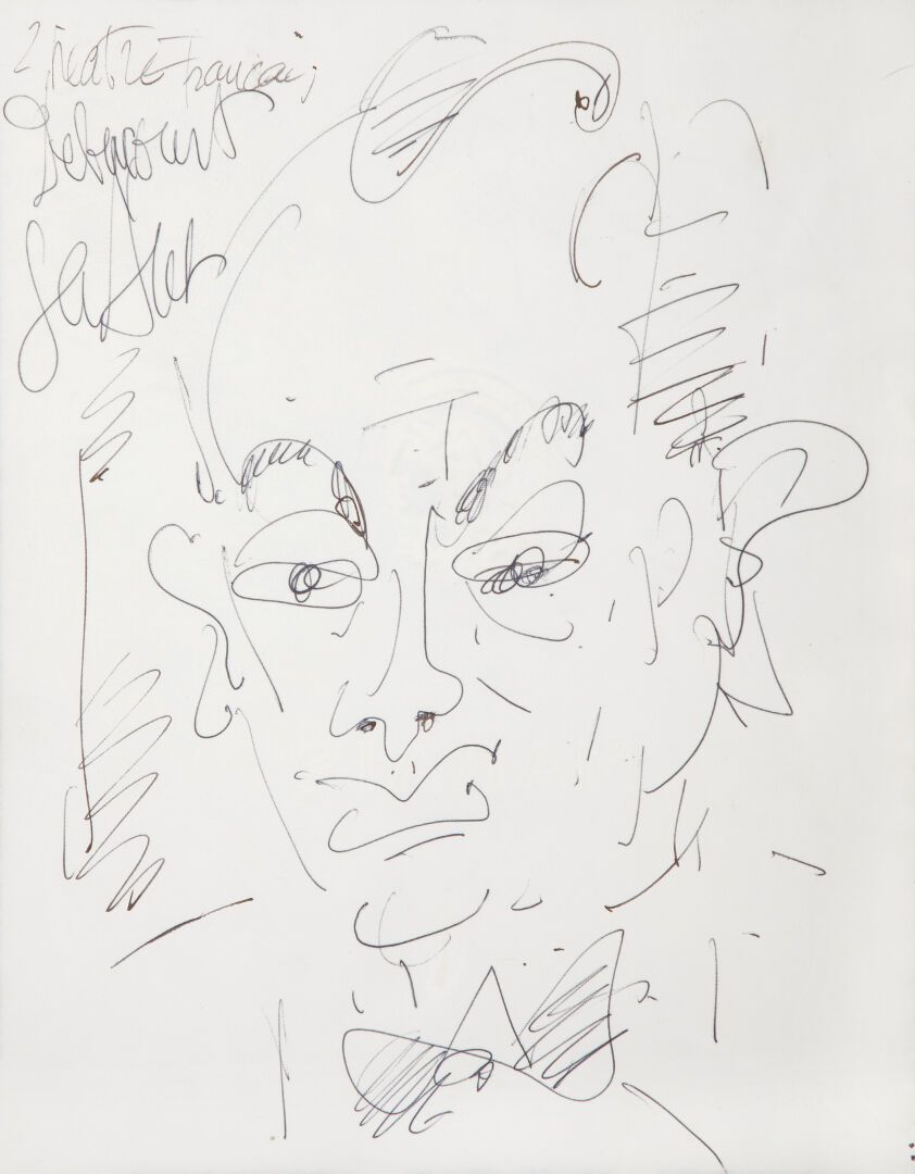 Null 根-保罗(1895-1975)
德布库尔团长(法国剧院)
毕加索
左上角有签名和标题
27 x 21,5 cm