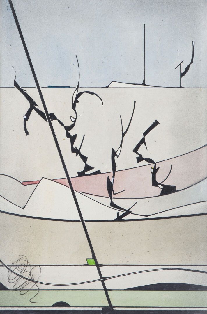 Null 华金-费雷尔 (1929-2022)
组成，1998年
面板
左下角有签名，背面有副署和日期
33 x 22 cm