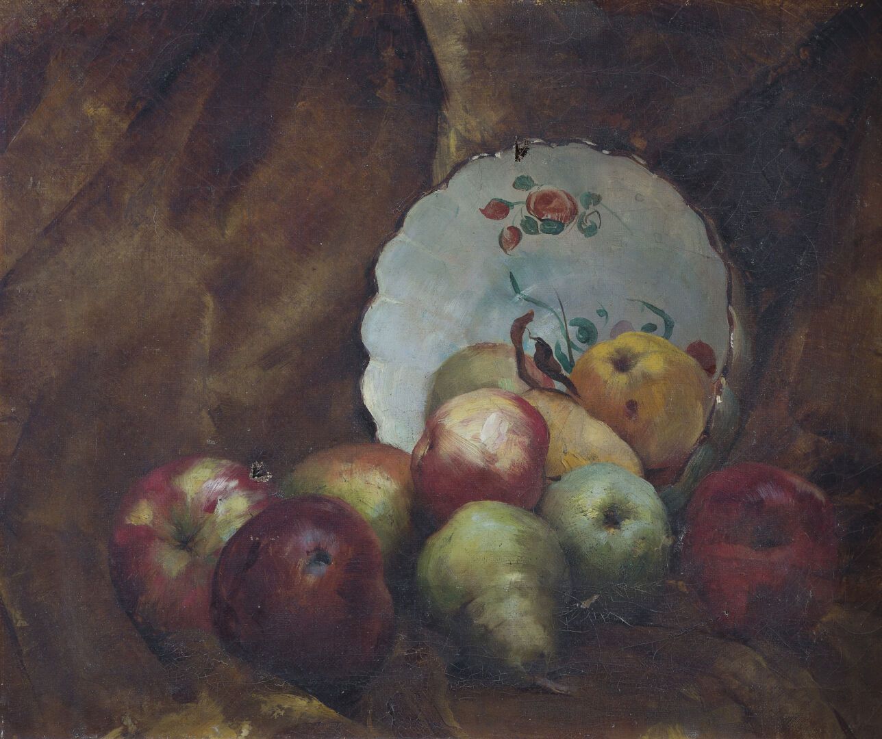 Null 皮埃尔-安德烈-布鲁耶(Pierre André BROUILLET) (1857-1914)
静物与水果
布面油画
左上方有签名
(孔和裂缝)
38&hellip;