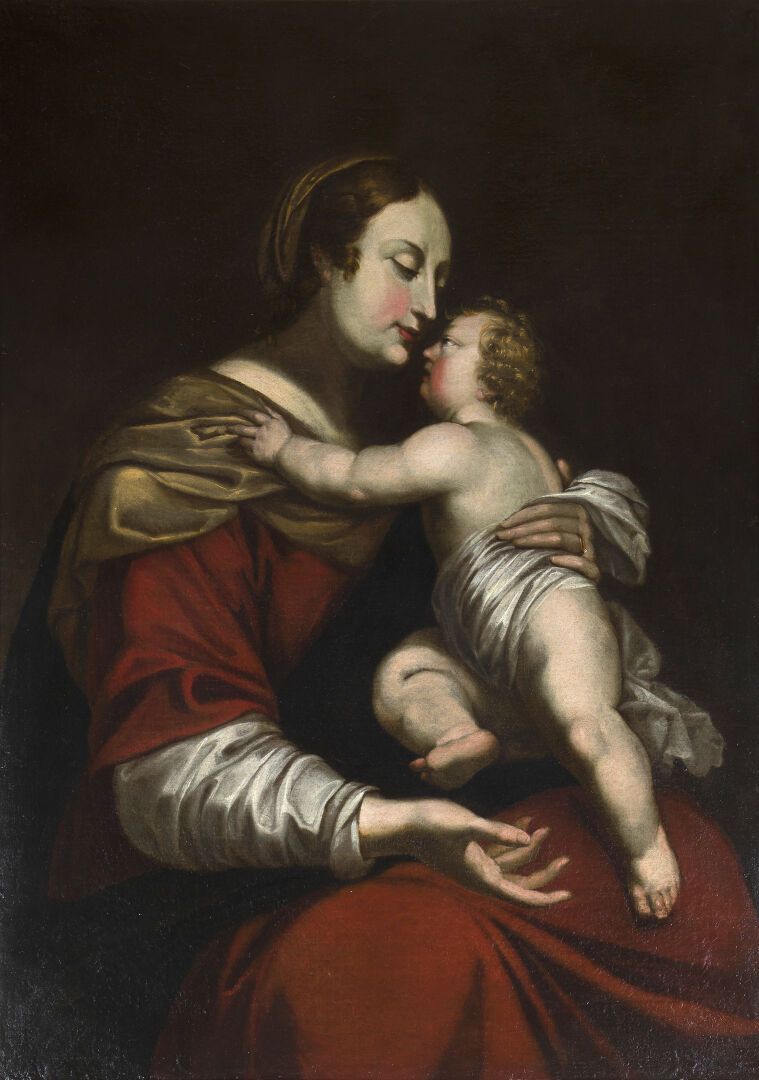 Null Französische Schule um 1640
Jungfrau mit Kind
Öl auf Leinwand
(Restaurierun&hellip;