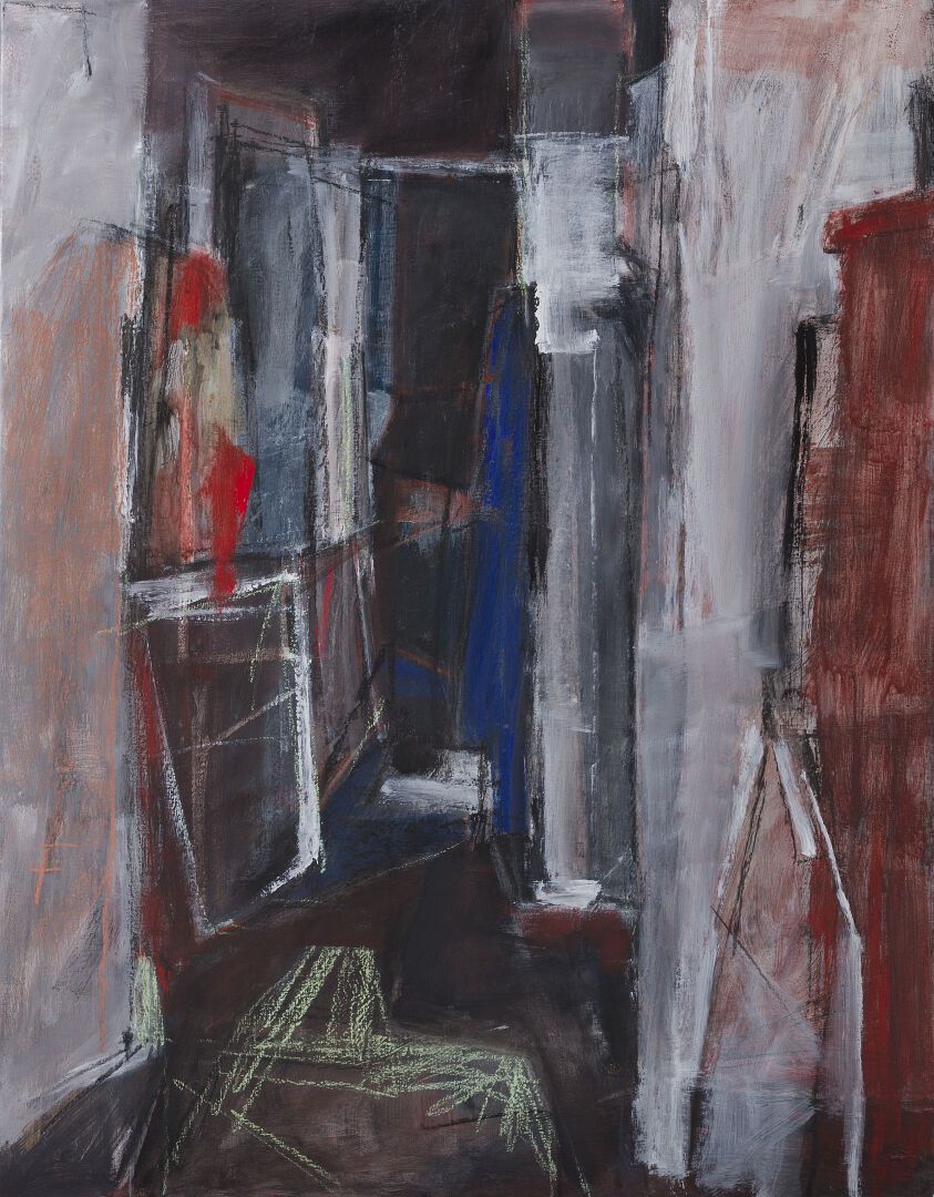 Null 罗杰-巴罗特(1926-2016)
在工作室里
布面油画，用粉笔加强
背面有工作室销售的印章
81 x 60厘米