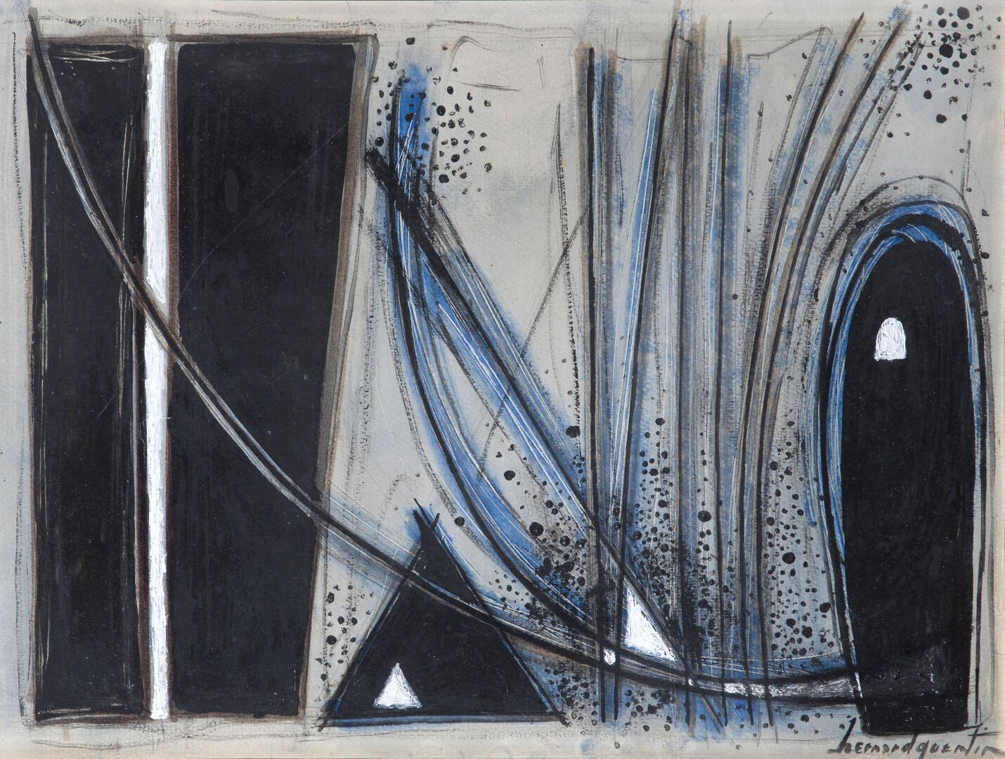 Null 伯纳德-昆廷 (1923-2020)
构成
纸板上的混合媒体
右下方有签名
27 x 36,5 cm
