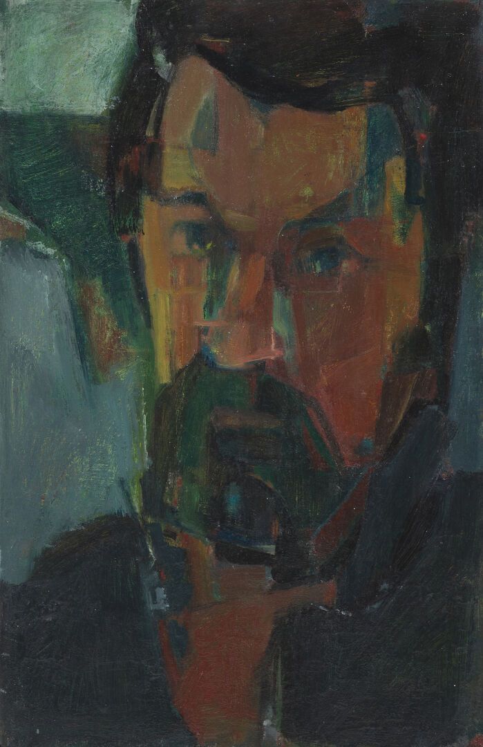 Null 罗杰-巴罗特(1926-2016) 
自画像 
布面油画
背面有签名和印记
40,5 x 27,5 cm
